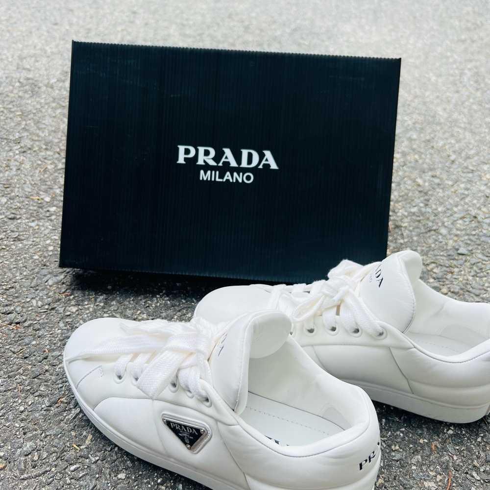 Prada padded nappa leather White Sneakers